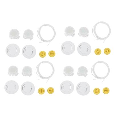 4 zestawy sznurówek Quick Lock No Tie Fixation Automatic Rope Shoes Obrotowa klamra Lace Lock White