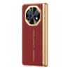 For Vivo X Fold5 5G Case PU Leather+PC Electroplated Phone Cover with Front Screen Protector
