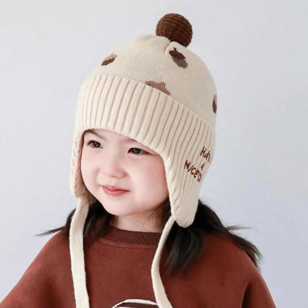 Chapeau d'hiver pour bébé au crochet coupe-vent doux pour enfants protège-oreilles saison hivernale