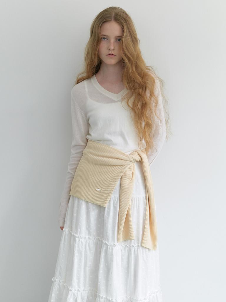 Liel Fond V-Neck Knit (Ivory)