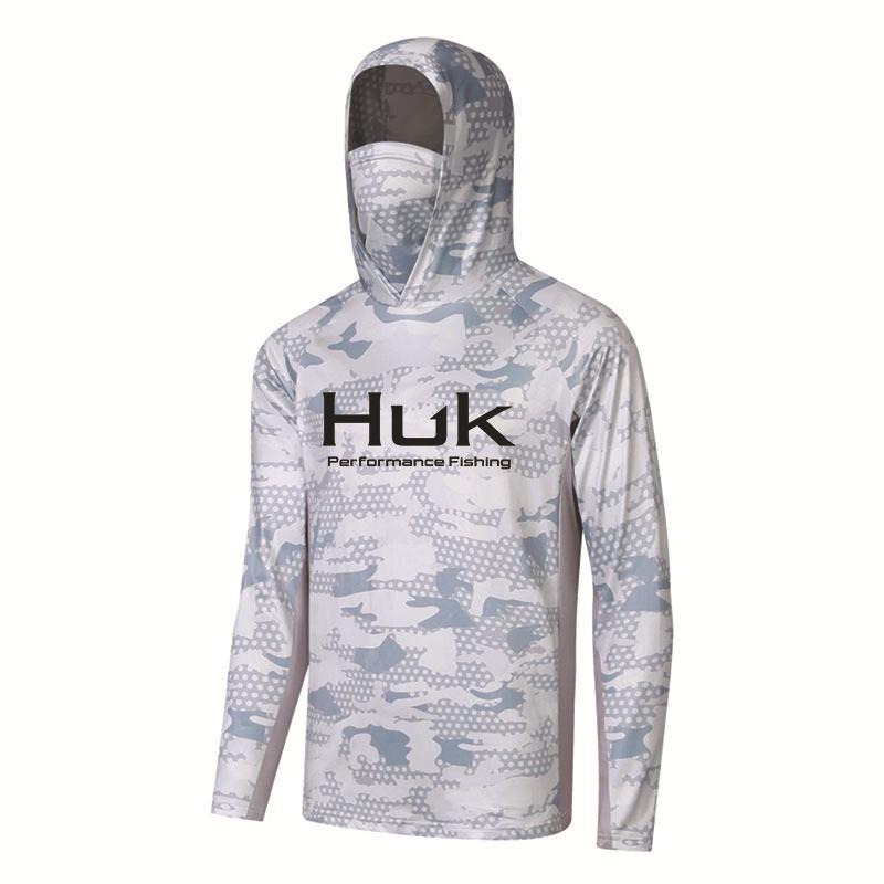 HUK Summer Outdoor UV Protection Hooded Fishing Shirt