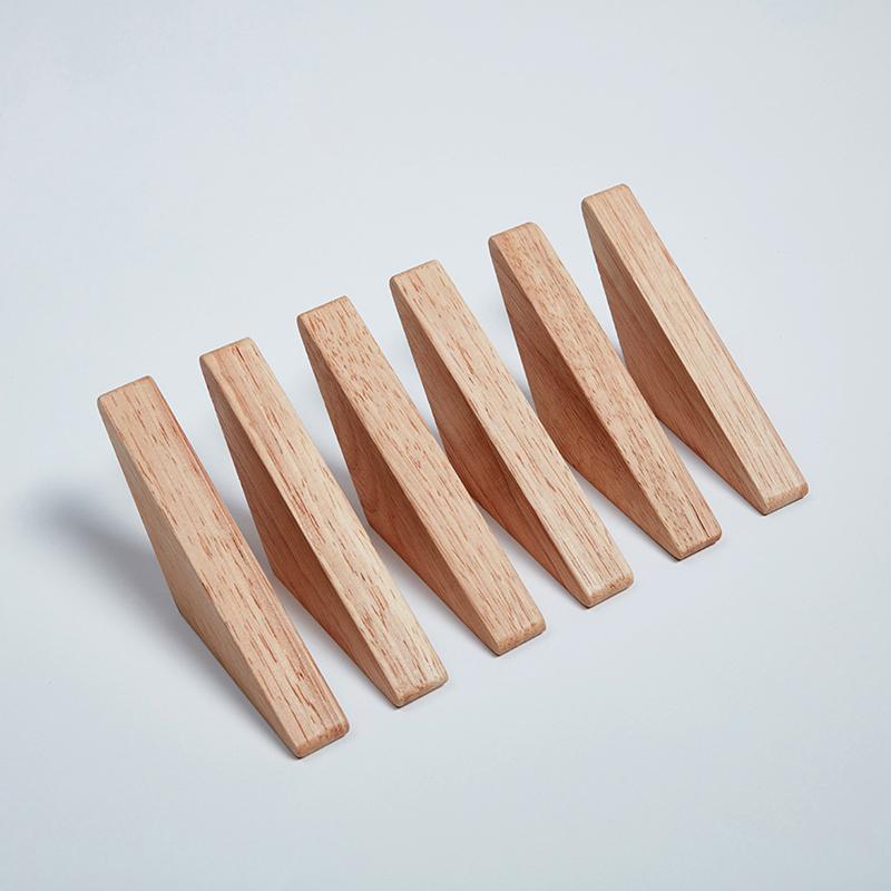 1/2/4 PCS Wooden Triangle Angle Hook Wall Mounted Coat Hooks Multi-Use for Hats&Bags Home Storage Accessory