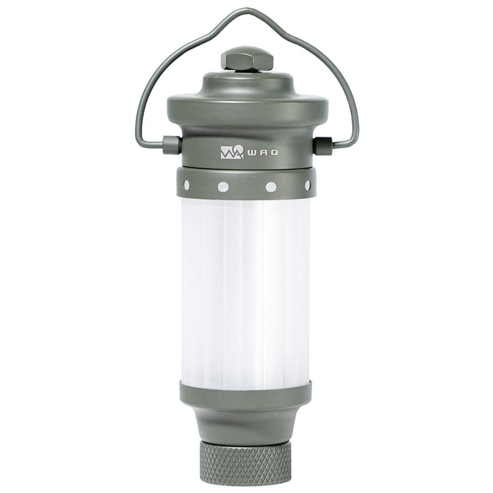 

WAQ Hang Light Mini LED Lantern, Camping, USB, Compact, Stepless Dimming, Rechargeable, Perfect for Solo Camping and Outdoor Activities (OLIVE)