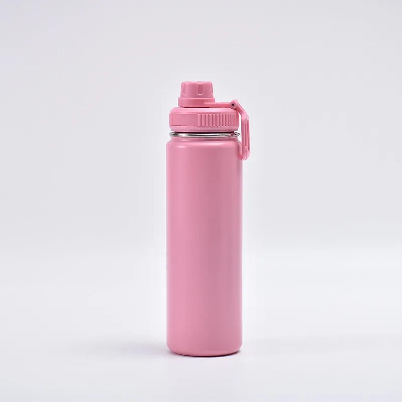 750ml Insulated Cup Stainless Steel Sports Bottle American Water Bottles with Lid Portable Vacuum Leakproof Outdoor Hiking Cups