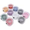 10 Rolls 0.8mm 1000 Yard Flat Stretchy Bracelet Strings with Organizing Cases Crystal Elastic Strings Bead Thread Cord for Jewelry Making Beading and