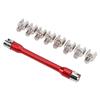 Motorcycle Spoke Wrench Set 5.0 6.8mm High Hardness Spoke Spanner Repair Tool for Motorbike Scooter Red