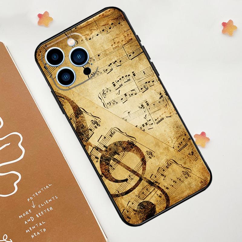 Sheet Music Phone Case For iPhone 17 Pro Max 14 13 12 11 15 16 Pro Max mini 16 Plus 16e 17 Air Funda
