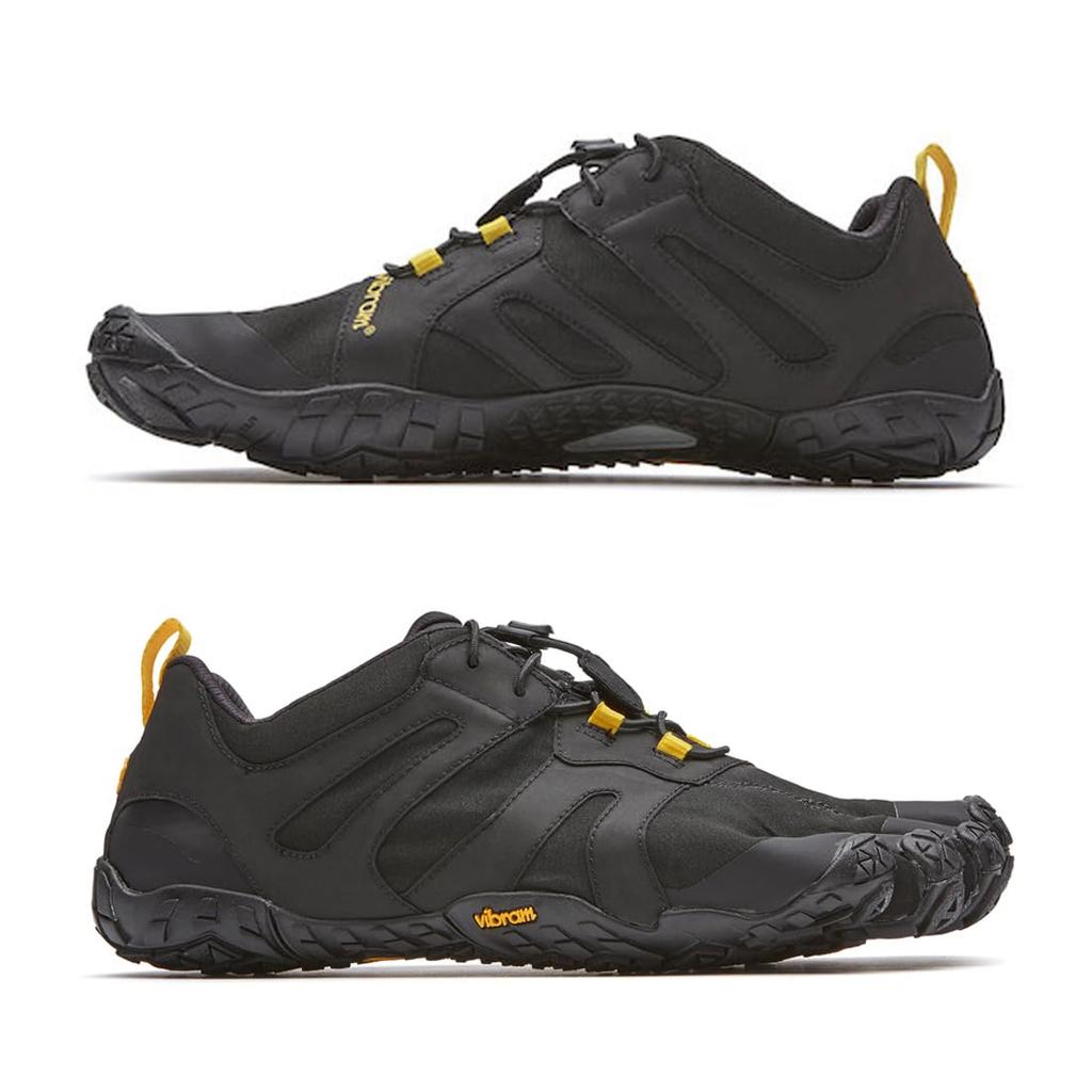 Vibram FiveFingers Shoes for Trail and EU41 Men's V-Trail 2.0 Five-Finger Running, Trekking, Training, 19M7601, Black/Yellow, (25.5cm) [Used]