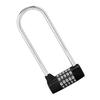 Zinc Alloy U Shape Combination Digit Password Code Lock Extra Long Cabinet Door Padlock