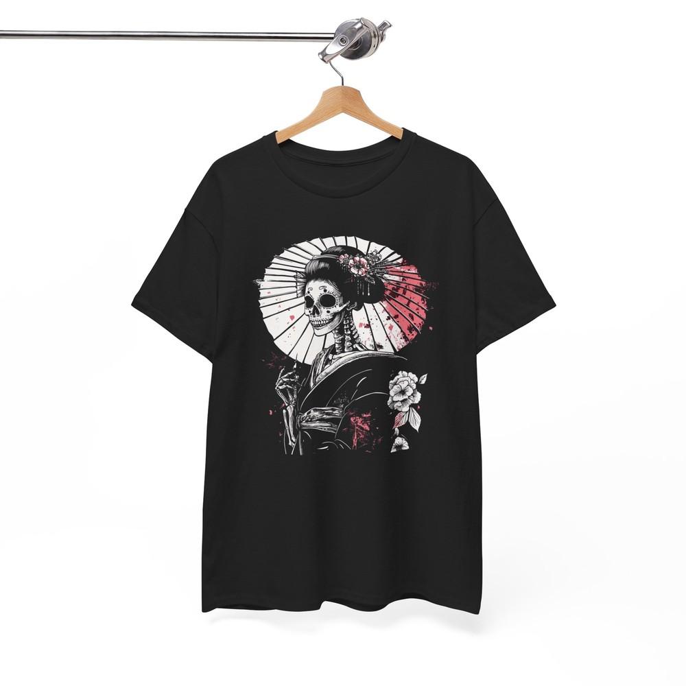 Japanese Skeleton Geisha T-Shirt | Geisha Shirt | Japan woman Shirt