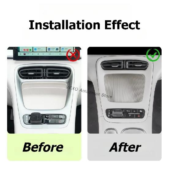 For Geely Geome XingYuan Central Control Gear Frame Sticker Silicone Gear Panel Cover Decoration Button Car Interior Accessories