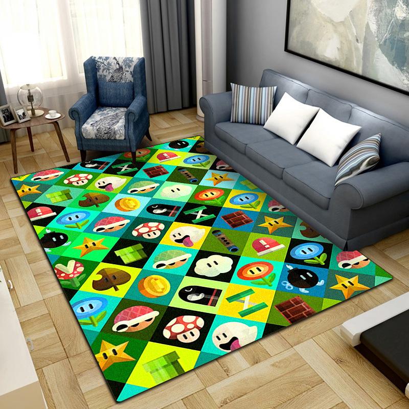 Classic Pixel Games Print Rug Living Room Home Fashion Decoration Office Desk Chair Carpet LXR90