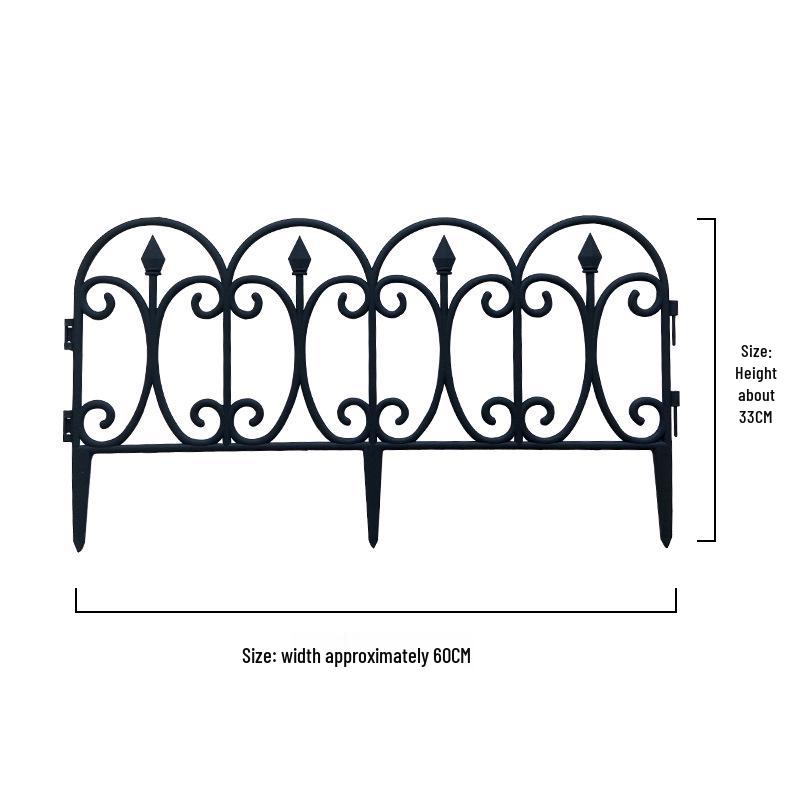 Outdoor Plastic Picket Fence - Ground-Inserted, Free Splicing Decor for Garden, Flower Beds, and Partitions.