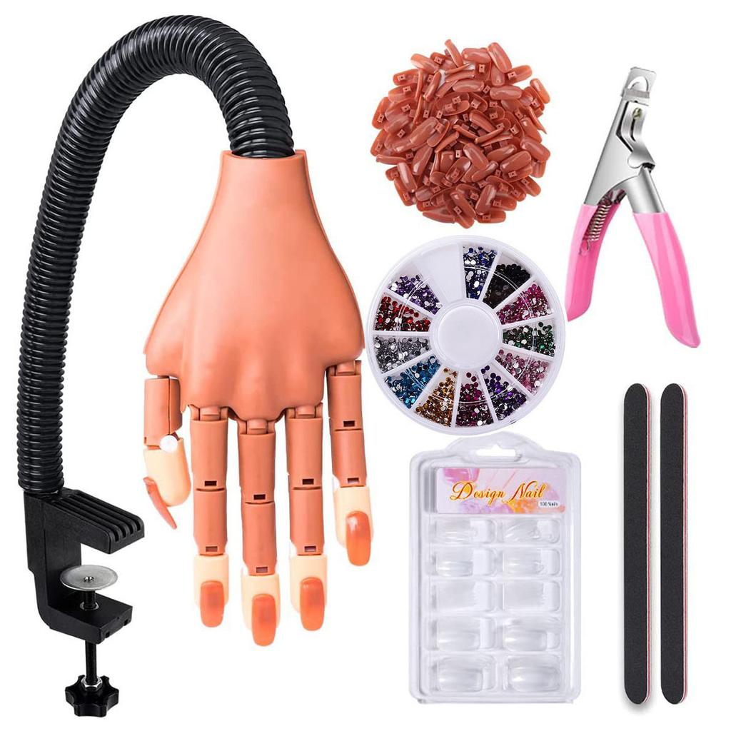 Cross-Border Beginner Manicure Practice Tool Manipulator Practice Set, Manicure Tool Set Diy Repair Hand Prosthesis
