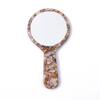 Poignée Acétate Petit Miroir Rond Portable Compact Miroir de Maquillage Miroir à Main pour Retouches Quotidiennes Miroir à Poignée Transfrontalier