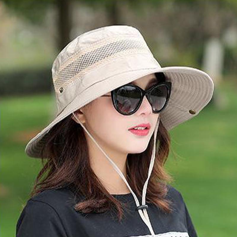 Chapeau Pare-soleil Version Coréenne Femme Alpinisme Chapeau de Pêcheur Chapeau de Soleil de Plage