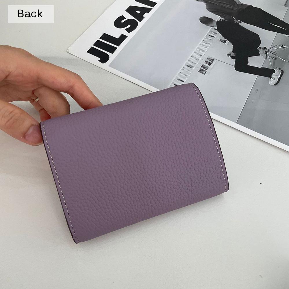 2025 Two-tone Genuine Leather Women Wallets Short Purse High Quality First Layer of Cowhide Wallet Trifold Billfold For Ladies