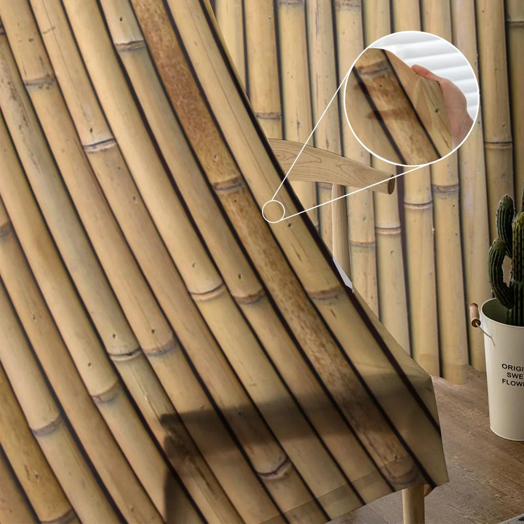 Bambu Retro Shabby Växt Skira Gardiner Vardagsrumsfönster Tyllgardiner För Sovrum Kök Heminredning Voile Draperier