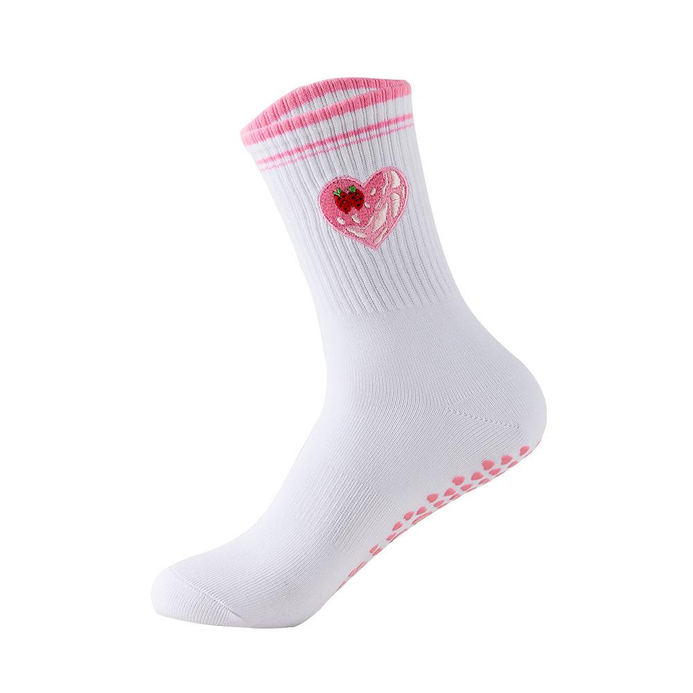 

Спортивные носки, Женские носки до середины икры, Нескользящие носки для йоги, Персонализированная и трендовая вышивка, Фитнес-тренировки, Пилатес 1 pair