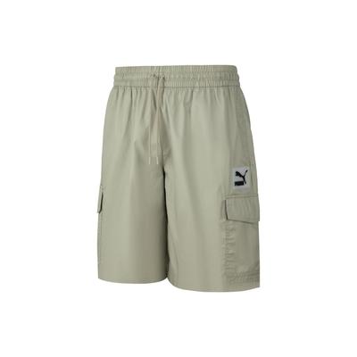 Classics Woven Shorts Solid Color Straight Leg Casual Shorts Unisex Shorts Birch-Green 622146-90
