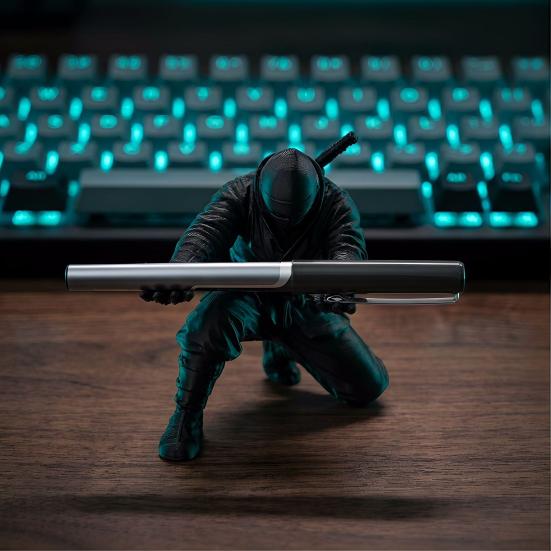 Ninja Pen Holder 3D Printed Samurai Pencil Stand Warrior Figurine Desktop Organizer for Office Desk Accessories Gag Gift for Men Coworkers