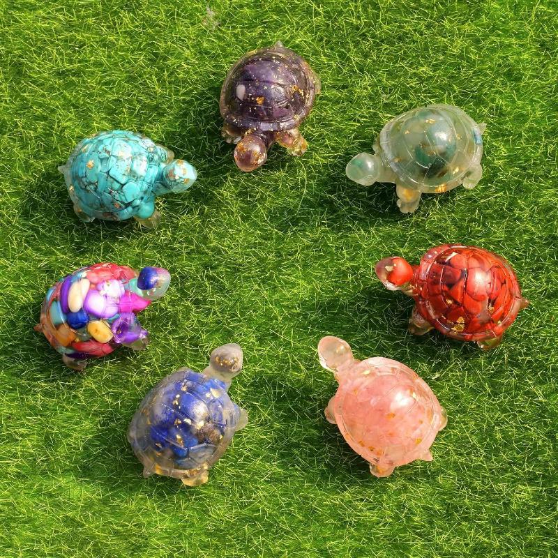 1PC Simulated Turtles Table Ornaments Mini Party Decorations Collectible Figurines Craft Colorful Home Multiple Options Available