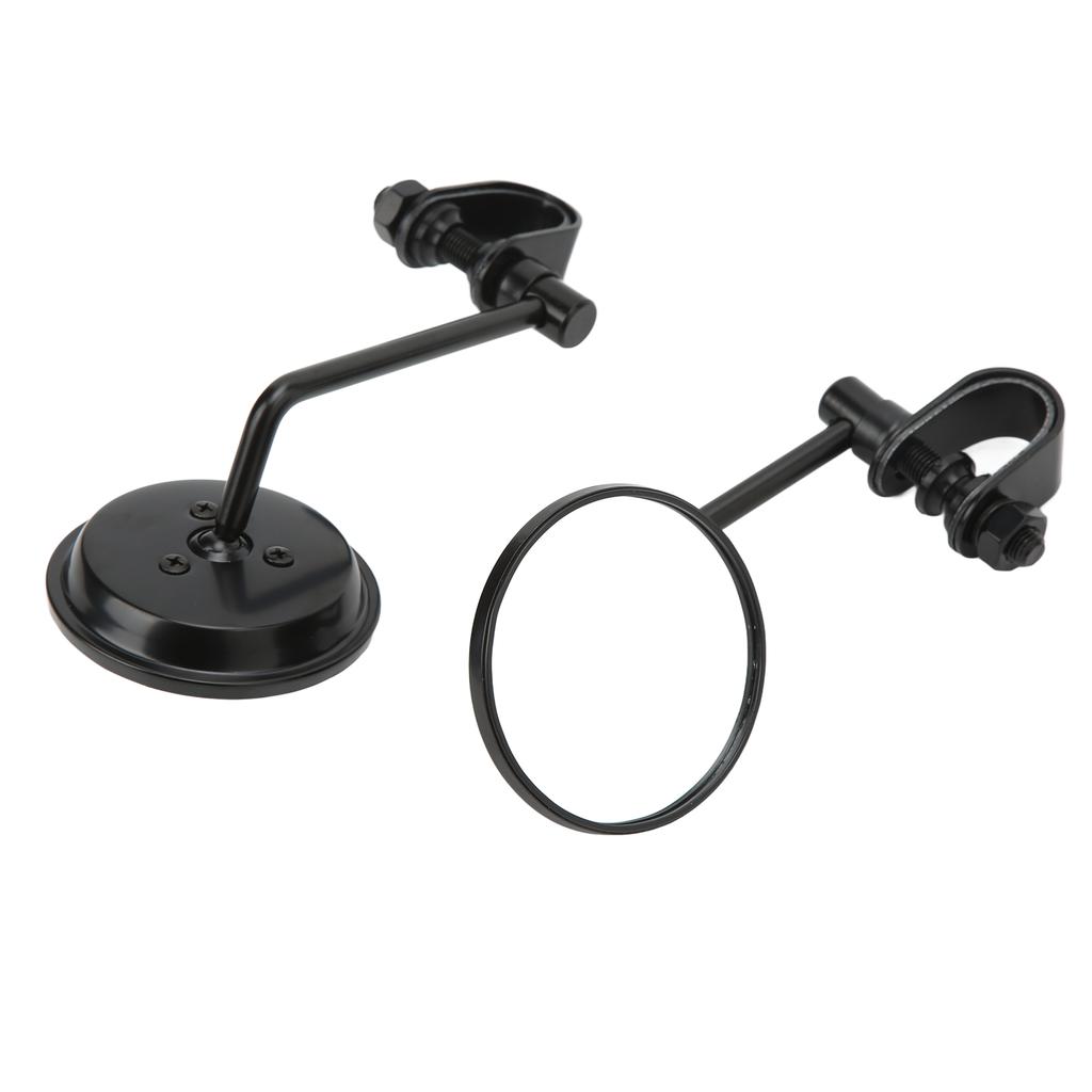 2 Pcs Motorcycle Rear View Mirrors Round 360 Degree Adjustable Handlebar Mirror Replacement for Ranger Stick King GN