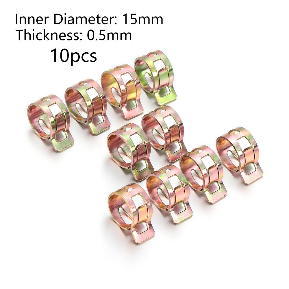 10Pcs Hot Galvanized 5-16mm Tube Clamp Fastener Fuel Oil Line Water Hose Pipe Spring Clips