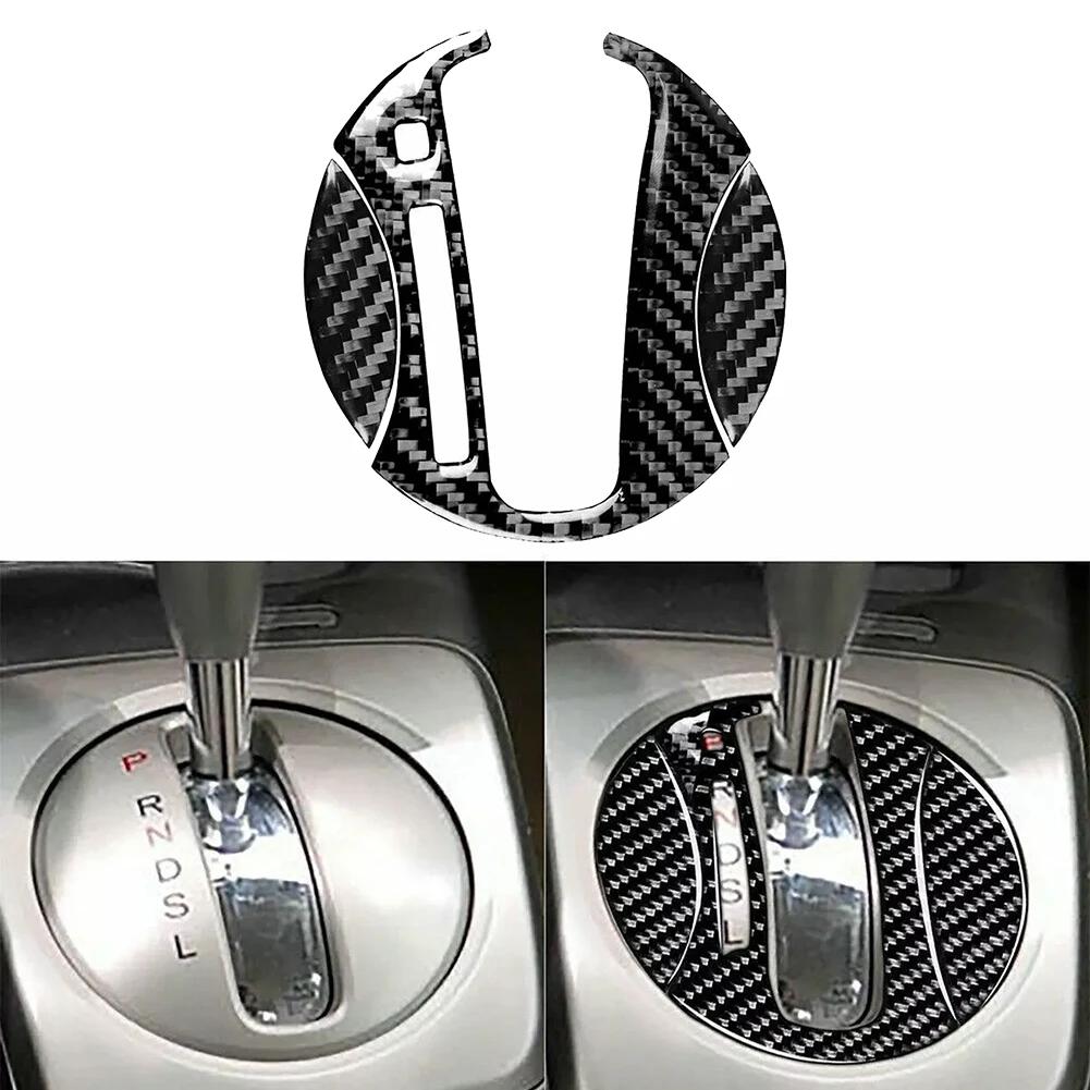 For Honda Civic 8th 2006-2011 Automatic Gear Shift Cover Carbon Fiber Trim Car Decoration High-quality Texture