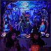 Yuiqear Blacklight Skull Tapestry UV Reactive Halloween Tapestries Psychedelic Moon Castle Tapestries Horror Pumpkin Tree Tapest