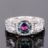 Klassischer Kupferlegierungs-Zirkonring für Damen, Schmuck, Hochzeit, Versprechen, Party, Geschenk