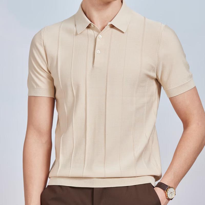 Men's Silk Blend Long-Staple Cotton Polo Shirt
