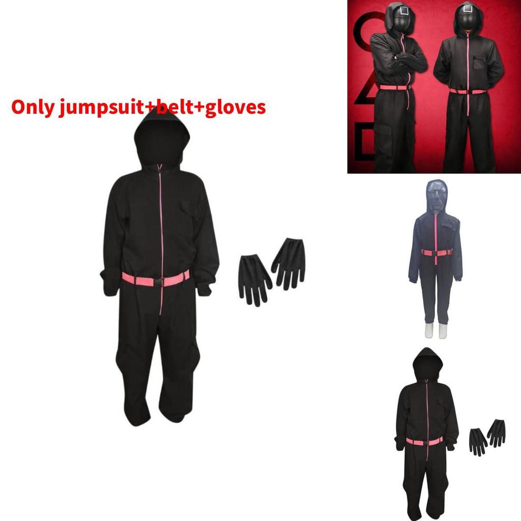 Squid Game Cosplay Jumpsuit For Children Featuring Nylon Blend Material
