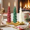 1PC Desktop Party & Tree Holiday Aroma Candle Reusable Tree Soy Wax Candle Set Holiday Decor 14x2cm