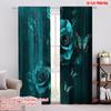 2pcs,2D Plane Printing Popular Curtains Aqua Rose Ballet Durable Polyester (without Rod) Versatile All Ldeal for Bedroom, Living