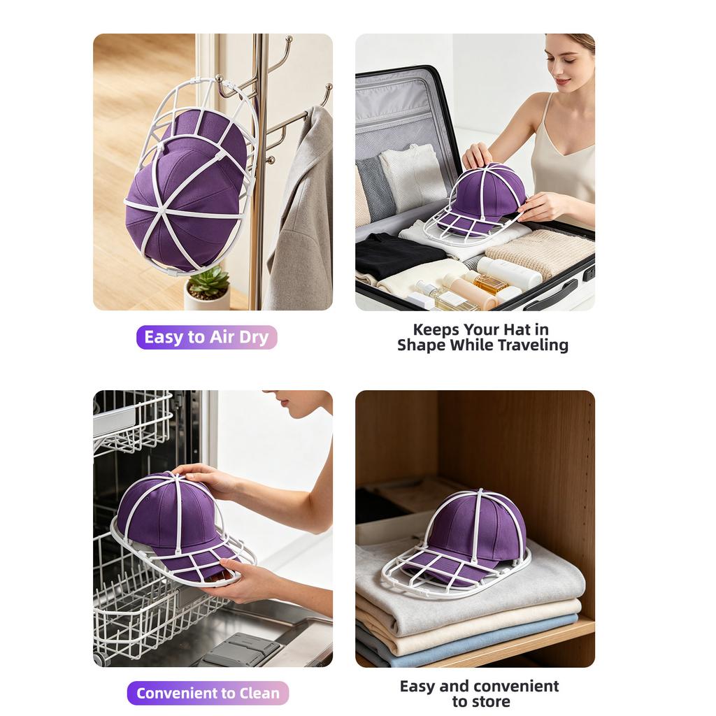Baseball Cap Washer Frame Dual Layer Detachable Washing Machine Hat Cage Protector Cage