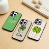 Four L-leaf Clover Phone Case Color Silver Shell For IPhone 17 16 15 14 13 12 11 Pro Max Plus