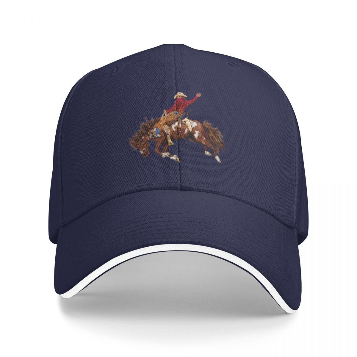 

Vintage rodeo cowboy Baseball Cap Wild Ball Hat sun caps Bobble Cosplay Woman s Men s темно-синього кольору