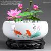 Großer Keramik-Lotus Seerose Hydroponischer Blumentopf ohne Abfluss