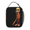 I LOVE TUNG TUNG TUNG SAHUR Internet Funny 2025 Brainrot Lunch Bag For Women Lunch Box Work Cooler Bag Insulated Tote Food Bags