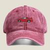 Red Sports Car Silhouette Fashion Washed Baseball Cap Hat Outdoor Activities