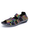 Korean Style Elastic Woven Women's Casual Sneakers