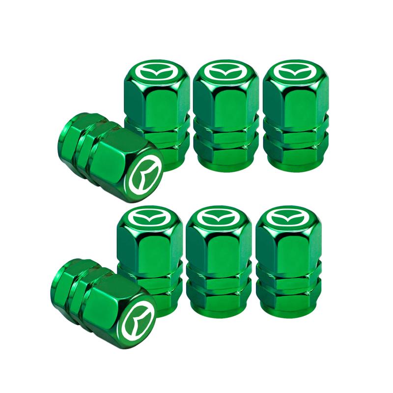 4/8Pcs Car Wheel Tire Valve Stem Cover Dustproof Cap Accessories For Mazda 2 3 6 5 Atenza CX3 CX5 MX5 CX7 Axela CX30 CX90 CX60 C HTYJ