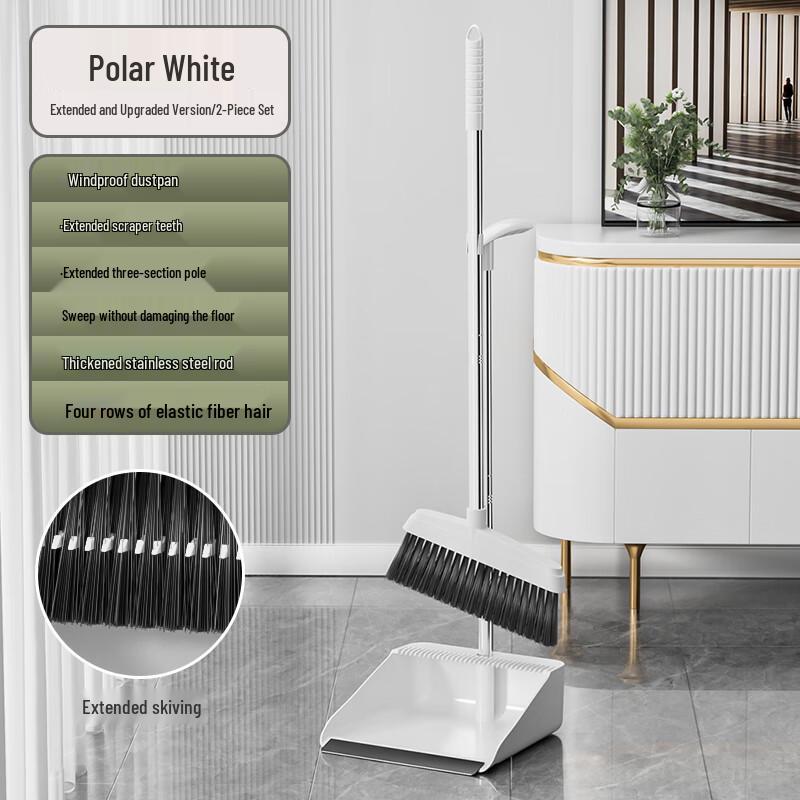 Allies Rubber Broom & Dustpan Set