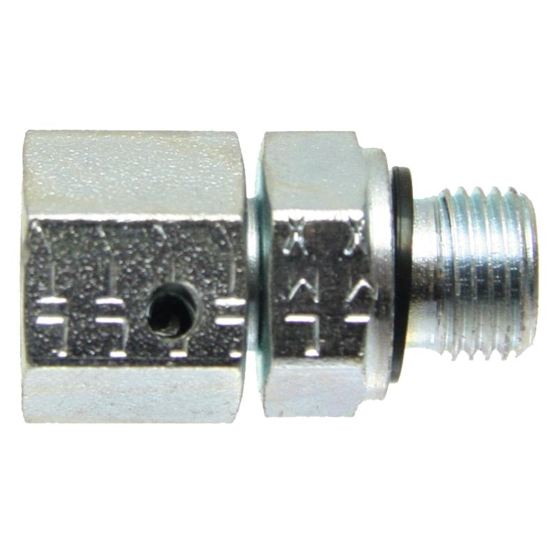 Straight Hydraulic Connector GA G3/8" X G3/8" 27mm