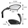 Wide Range Safety Bicycle Handlebar Mirror Rear Reflector Adjustable Rotatable Electric Mountain Bike Rearview Mirrors Parts