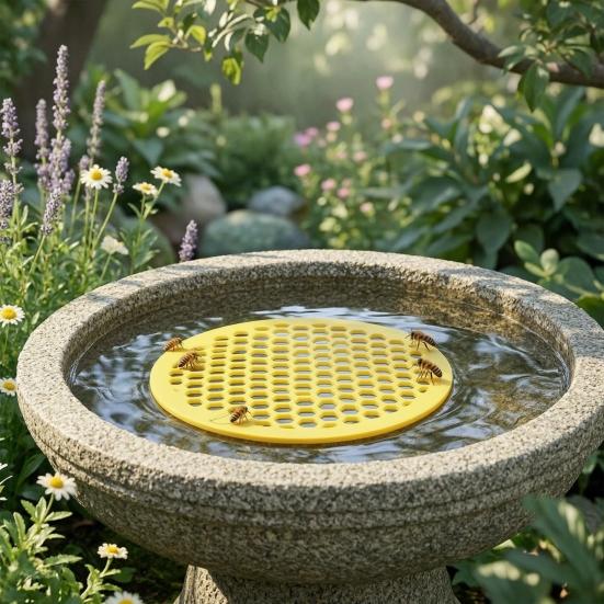 Floating Bee Island, Honeycomb Design Bee Drinking Platform, Safe Bee Float for Bees Butterflies Cup Garden Backyard Pollinators
