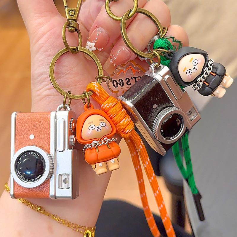 Camera Combination Bear Cute Keychain Pendant Trendy Student Pendant Bag