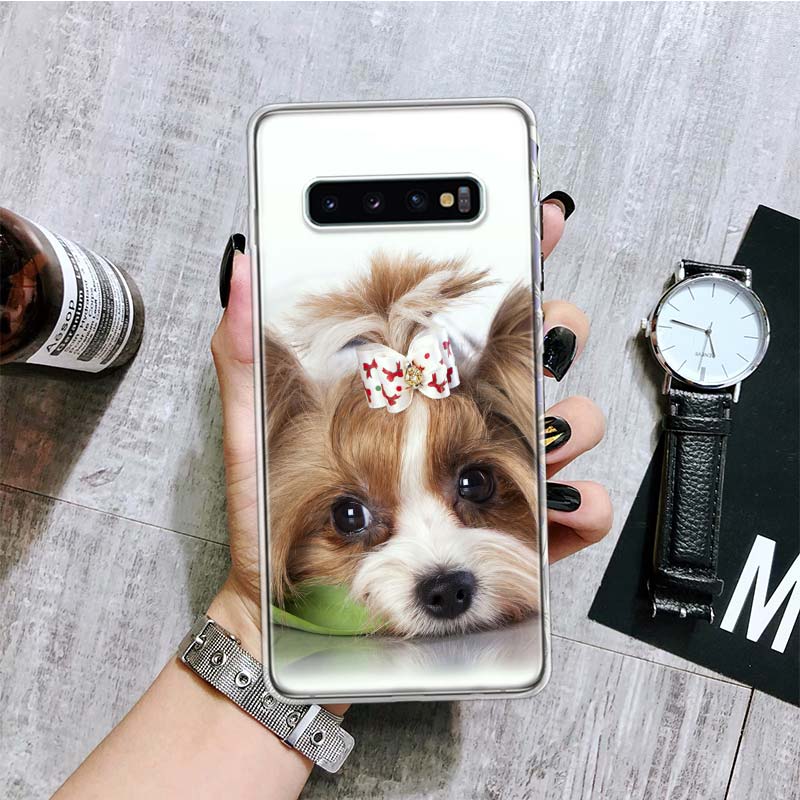 

Чехол для телефона с изображением щенка йоркширского терьера для Samsung Galaxy S20 FE S10 Plus S21 S22 Ultra S10E S9 S8 S7 Edge J4 + чехол Fundas Samsung S7 Edge