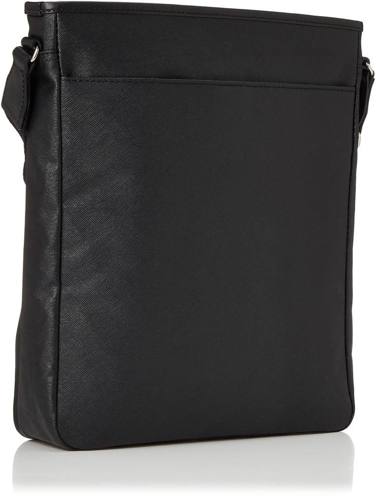 [ultima] Silvio Men's Sacoche Bag, Cotton Canvas and Cowhide Leather, Water-Repellent, No. 59643